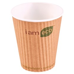Ripple Wrap Cup 355Ml Brown I Am Eco 1000/Ctn 12Oz