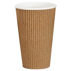 Vee Insulated Coffee Cup Cup Kraft Brown 473ml Essentials Collection