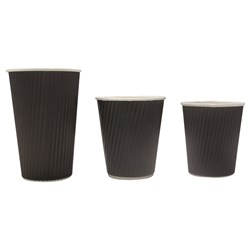 Hot Cup Ripple Refined Blk 8Oz 240Ml 40/Pkt (25)