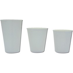 Hot Cup Ripple Refined Wht 8Oz 240Ml 40/Pkt (25)