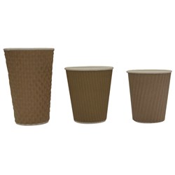 Hot Cup Ripple Refined Brown 8Oz 240Ml 40/Pkt (25)