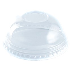 Plastic Cup Dome Holed Lid Suits 236/295ml Detpak