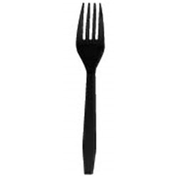 Fork Plastic Blk 100/Pkt (10/40)