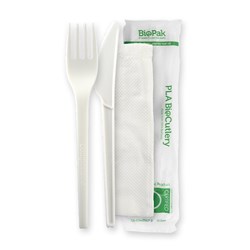 BioCutlery PLA Cutlery Set White BioPak