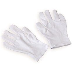 Cotton Hemmed Waiters Glove White Mens Eagle