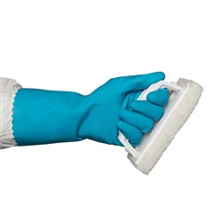 Silverlined Rubber Gloves Blue Size 9.5 Large Bastion