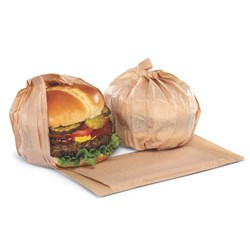 Burger Wrap Brown 2XL 130x130mm PleatPak