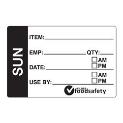 Label Prep Dissolvable Sunday 49X75mm 250/Roll Fildes Food Safety