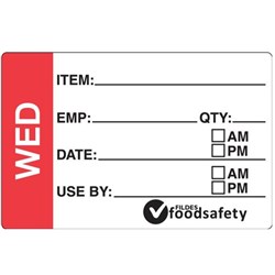 Duralabel Prep 49X76mm Wednesday 250/Roll