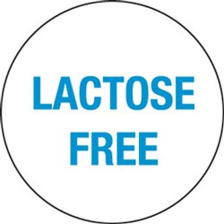 Food Advisory Label Lactose Free 24Mm Round 1000/Roll