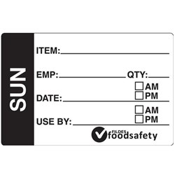 Duralabel Prep 49X76mm Sunday 250/Roll