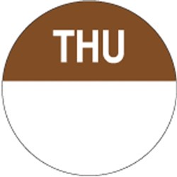 Thursday Round Label 24Mm 1000/Roll Removable Fildes Food Safety