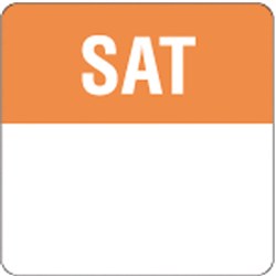 Saturday Square Label 40Mm 500/Roll Removable Fildes Food Safety