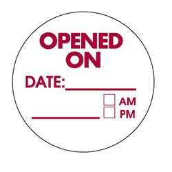 Label Opened On 38Mm Circle Removable 500/Roll