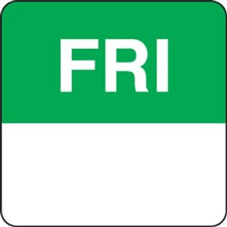 Label Day Of Week Friday 75Mm Square Removable 500/Roll