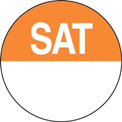 Label Day Of Week Saturday 24Mm Circle Dissolvable 1000/R