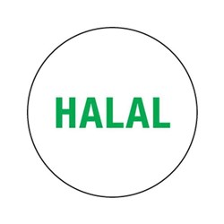 Food Advisory Label Halal 24Mm Rnd Green 1000/Roll