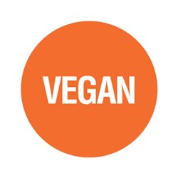 Food Advisory Label Vegan 24Mm Round 1000/Roll Removable