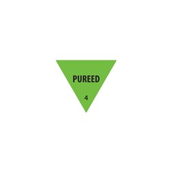 Label Triangle Pureed Green 30Mm Removable 500/Roll Fildes Food Safety