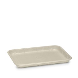 BioCane Produce Tray 7X5" Nat 186X136x16mm 125/Pkt (8) BioPak