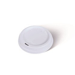 Recycleme Smooth Coffee Cup Lid White Suits 8oz