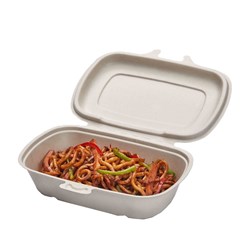 Pulp Clamshell 850Ml 330X225x55mm 75/Pkt (4) Sabert