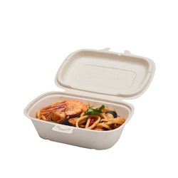 Pulp Clamshell 600Ml 288X188x55.4Mm 75/Pkt (4) Sabert