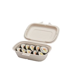 Pulp Clamshell 450Ml 273X176x49mm 75/Pkt (4) Sabert