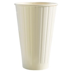 BioCup Double Wall Coffee Cup White 16oz 473ml BioPak
