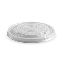 BioBowl Flat Holed Lid Opaque Suits 355/473ml BioPak