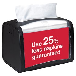 Xpressnap Plastic Cafe Napkin Dispenser Clear/ Black 201x150x155mm Tork