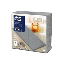 Linstyle Airlaid Paper Dinner Napkin Grey 1/8 Fold 390x390mm Tork