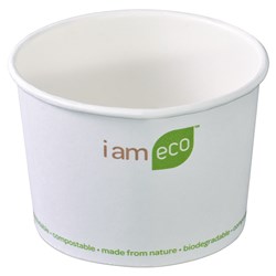 Eco Bowl 240Ml Wht I Am Eco 1000/Ctn 8Oz