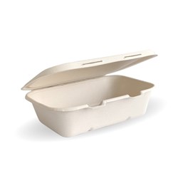 BioCane Rectangle Clamshell Natural 190x140x58mm BioPak
