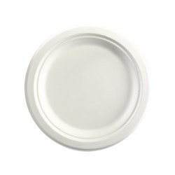 BioCane Round Plate White 225mm BioPak