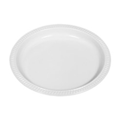 Plastic Plate 160X230mm Oval White 50/Pkt (10)