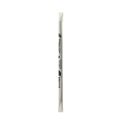 Paper Straw Regular Blk Wrapped 1000/Ctn Eco-Straw