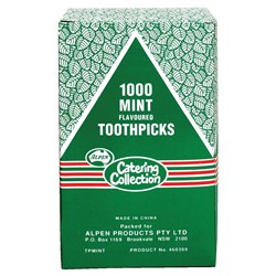 Toothpick Wood Mint Cello Wrapped 1000/Pkt (50)