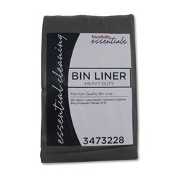 Heavy Duty Garbage Bags Black 90L by Kleaning Essentials