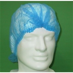 Cap Disposable Bouffant Blue Crimped 530mm Eagle