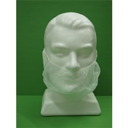Beard Cover Single Loop Wht 100/Pkt (5)
