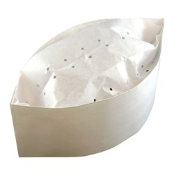 Chef Hat Forage Cap White 75X230mm 100/Pkt (10)
