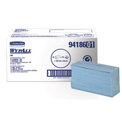 Wypall Embossed Folded Wiper 3Ply Blue 94186 Wypall