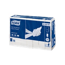 Tork Advanced Half Size Towel 24X10.5Cm 42Pkt X 185Sht/Pkt