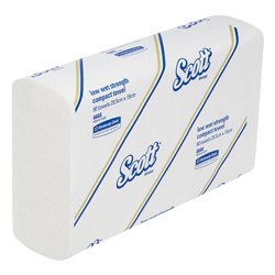 Scott Lws Compact Towel 29.5X19cm 90/Pkt 24Pkt/Ctn