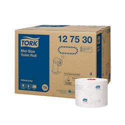 Tork Advance Toilet Roll 2Ply Compact 100Mt 27/Ctn
