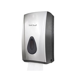 Plastic Twin Toilet Roll Dispenser Metallic Grey 146x138x275mm