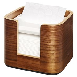 Xpressnap Wooden Napkin Dispenser Walnut Small 146x136x116mm Tork