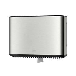 Image Line Stainless Steel Mini Jumbo Toilet Roll Dispenser Silver 355x133x254mm Tork