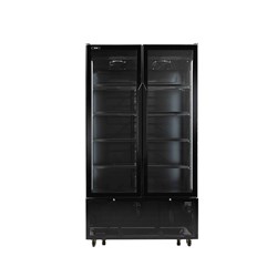 Austral Upright 2 Door Glass Fridge 1088L Black BV1300 W VS